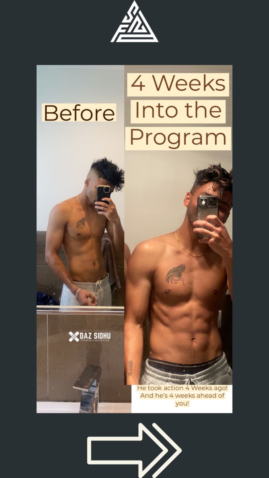 Client transformation, 4 weeks · Early